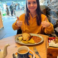 vegan cooked breakfast   at Wilf's Cafe in Staveley