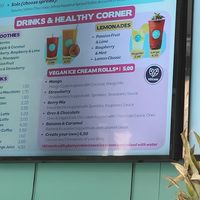 Vegan menu at Roll & Chill in Valletta