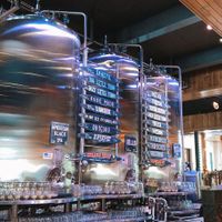 bar area in the restaurant  at Sierra Nevada Brewing Co. in Fletcher