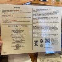 most recent vegan menu pt 2  at Sierra Nevada Brewing Co. in Fletcher