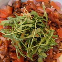 Poutine déjeuner BBQ avec jackfruit effiloché at Le Toasteur Villeray in Montreal