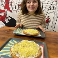 Just really happy about my Vegan LANGOS  #Veganuary at Retró Lángos Budapest in Budapest