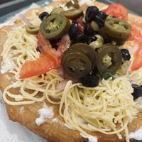 Vegan langos with veggies   at Retró Lángos Budapest in Budapest
