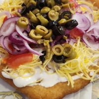 Vegan with vegetables at Retró Lángos Budapest in Budapest