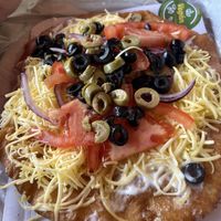 Vegan option with vegetables   at Retró Lángos Budapest in Budapest