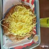 Vegan “langos"  at Retró Lángos Budapest in Budapest