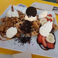 Waffles at Freedom Pizza in Madrid