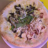 Half Tartufi / Half Carbonara  at Freedom Pizza in Madrid