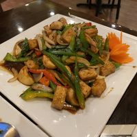 Spicy Basil Leaves Stir Fry at Yummy Thai in Flower Mound
