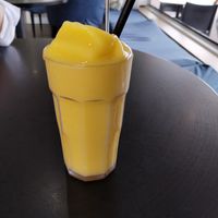 Mango smoothie at Somewhere Over Coffee in Rainbow Beach
