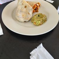 Tofu burrito at Somewhere Over Coffee in Rainbow Beach