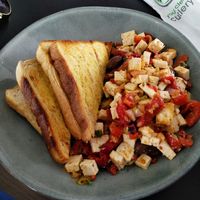 Italian tofu at Somewhere Over Coffee in Rainbow Beach