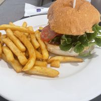 Vegan burger  at Somewhere Over Coffee in Rainbow Beach