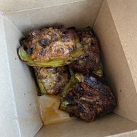 Stuffed peppers appetiser  at Meek's Vegan Pizza in Houston