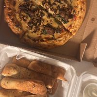   at Meek's Vegan Pizza in Houston