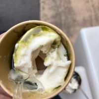 Empty heart ice cream  at Hatoya's Vegan Fruit Sandwiches in Tokyo