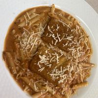 Penne alla vodka with crispy tofu  at Vegan Eats and Treats Cafe in Glen Rock