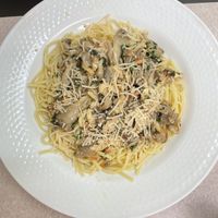 mushroom scampi  at Vegan Eats and Treats Cafe in Glen Rock