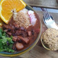 Vegan Feijoada stew at Das Forró Haus in Stuttgart
