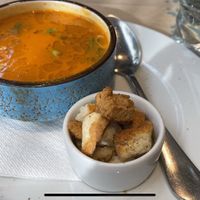 Cream bean soup  at La plăcinte in Bucharest