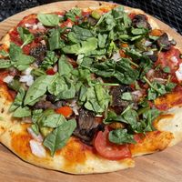 Vegan pizza  at Crazie Daisy's - Garden Cafe in Camillus