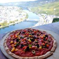 Flammkuchen at Burg Landshut in Bernkastel-kues