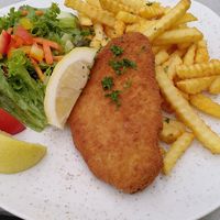Veganes Gemüseschnitzel at Burg Landshut in Bernkastel-kues