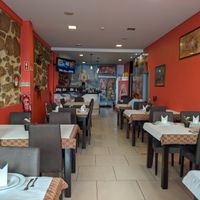 Interior of restaurant at Indian Punjabi Restaurante in Viana Do Castelo