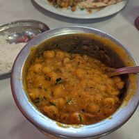 Chana masala and rice at Indian Punjabi Restaurante in Viana Do Castelo
