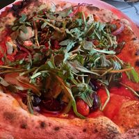 Jackson vegan pizza + tomato sauce   at Garage Buona Forchetta in Coronado
