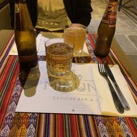 Peruvian beer and of course the Alpaka  at Mikuna - Miromesnil in Paris