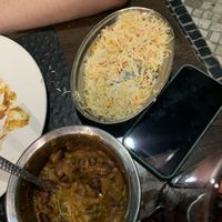 kidneybean curry with spiced rice   at Clay Oven in Albufeira