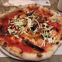 Fried eggplant peppers and fresh zucchini at NONA in Brussels