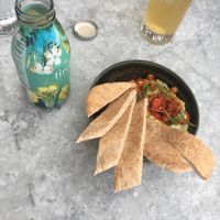 Edamame houmous at Victors in Oxford