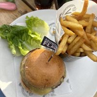Vegan burger  at Victors in Oxford