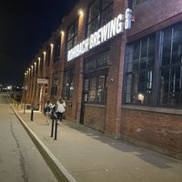 Outside on railroad Steet   at Rohrbach Brewing Co in Rochester