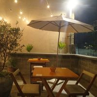 Outdoor seating area at Rango de Planta - Comida Vegana in Curitiba