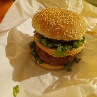 Big veg burger at Rango de Planta - Comida Vegana in Curitiba