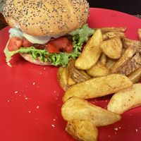 The vegan burger  at Beat in Tenerife