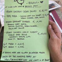 New vegan menu  at Beat in Tenerife
