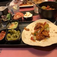 Vegan fajitas  at Ribs 'n Beer in Bruges