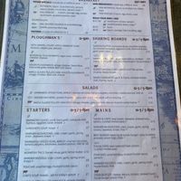 menu- breakfast, starters and mains at The Ancient Mariner in Lynmouth