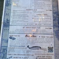 menu- sides, kids and desserts at The Ancient Mariner in Lynmouth