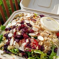 Cran-almond salad with hunny mustard. at Wildflower Vegan Café in Millville
