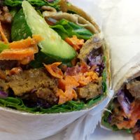 seitan wrap at Wildflower Vegan Café in Millville