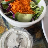 Salad with homemade ranch that was amazing   at Wildflower Vegan Café in Millville