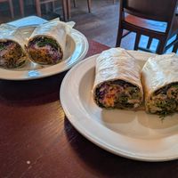 Bean & veggie wrap at Wildflower Vegan Café in Millville