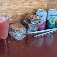 Drinks and desserts at Wildflower Vegan Café in Millville