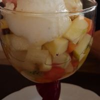 Veganer Eisbecher  at Cafe Heiner in Oetz