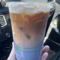 Ube latte   at Steep Tea Company in Phoenix